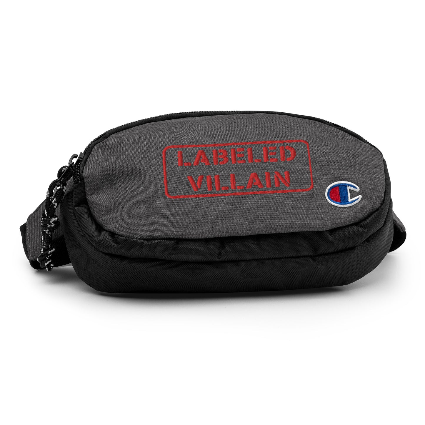 Labeled Villain Champion fanny pack