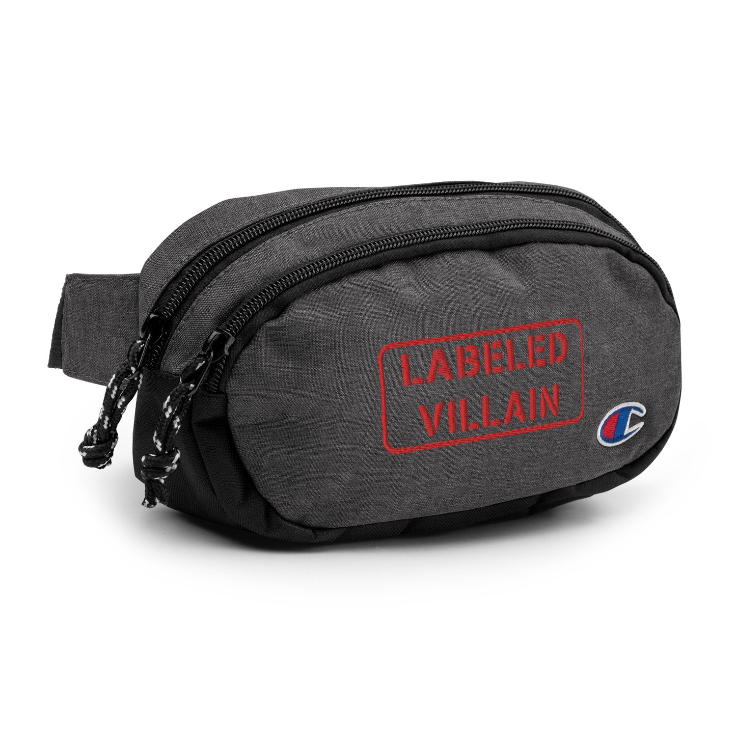 Labeled Villain Champion fanny pack