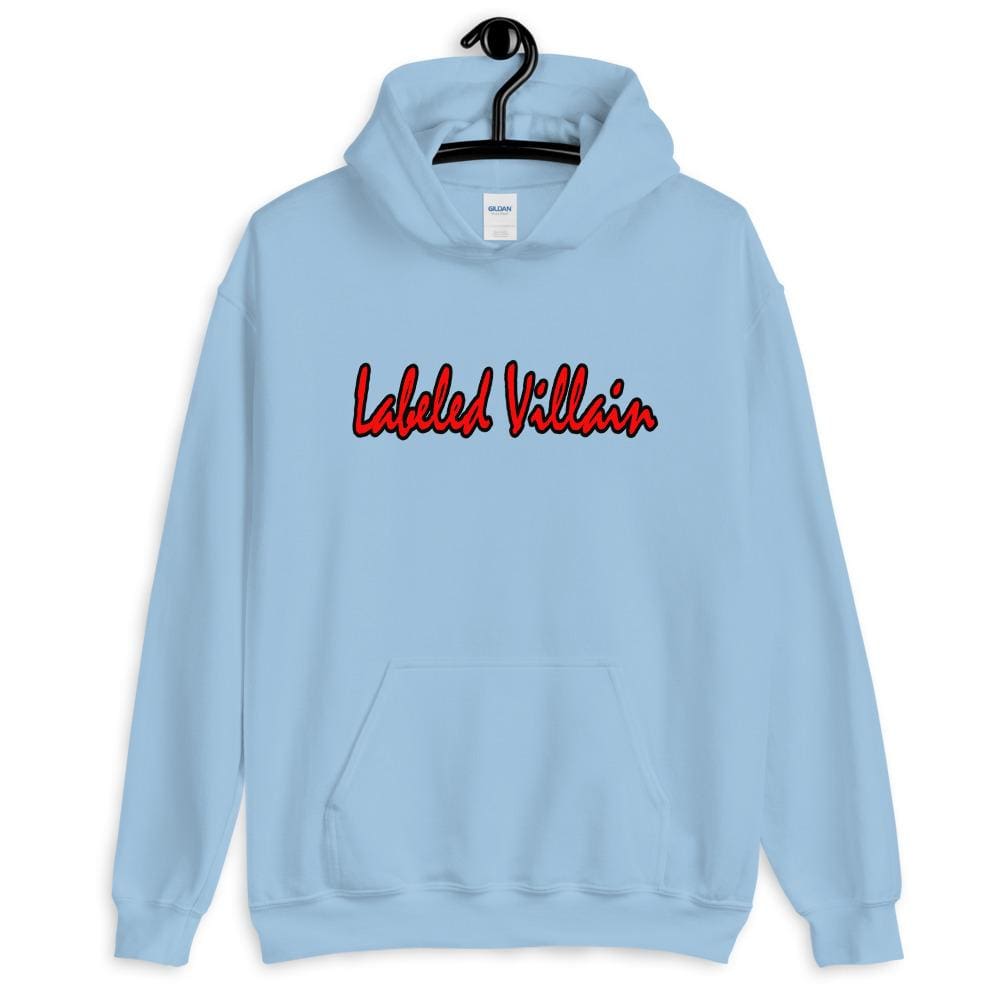 Fancy Labeled Villain Hoodie - Light Blue / S - Hoodies