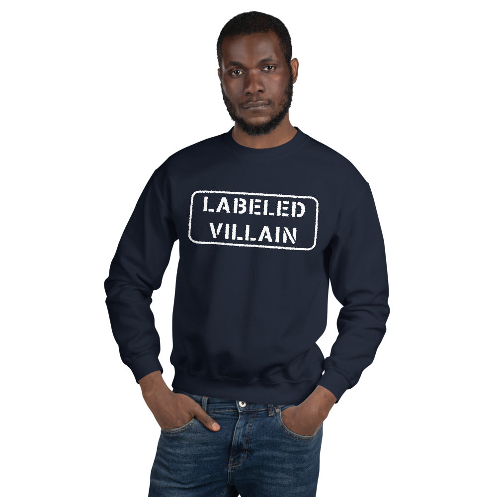 Labeled Villain Sweatshirt (White Stamp)