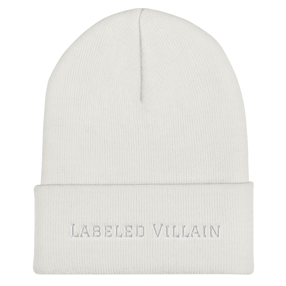 Labeled Villain Cuffed Beanie