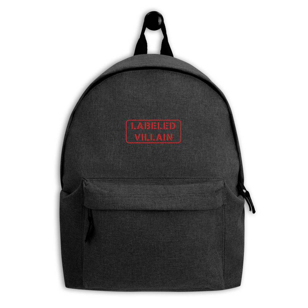 Labeled Villain Bookbag