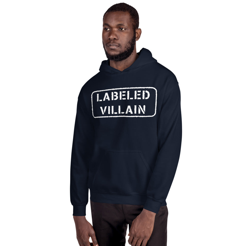 Labeled Villain Hoodie (White Stamp)