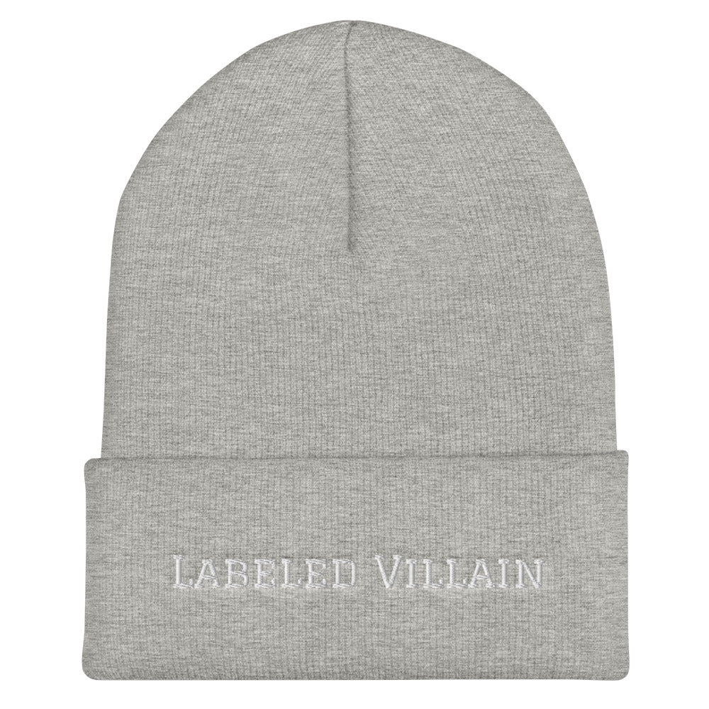 Labeled Villain Cuffed Beanie