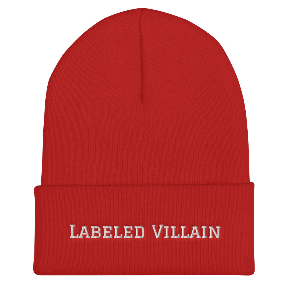 Labeled Villain Cuffed Beanie