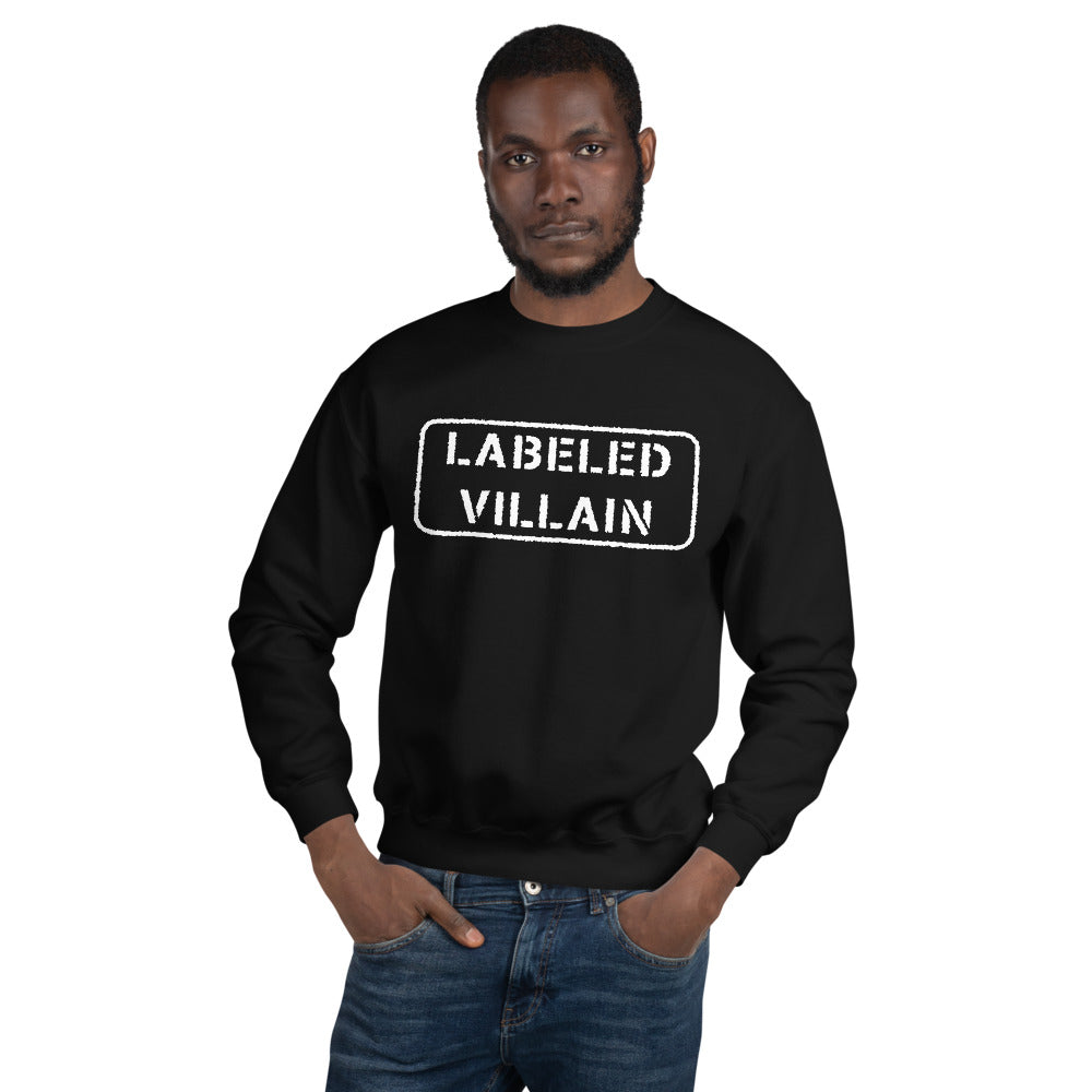 Labeled Villain Sweatshirt (White Stamp)