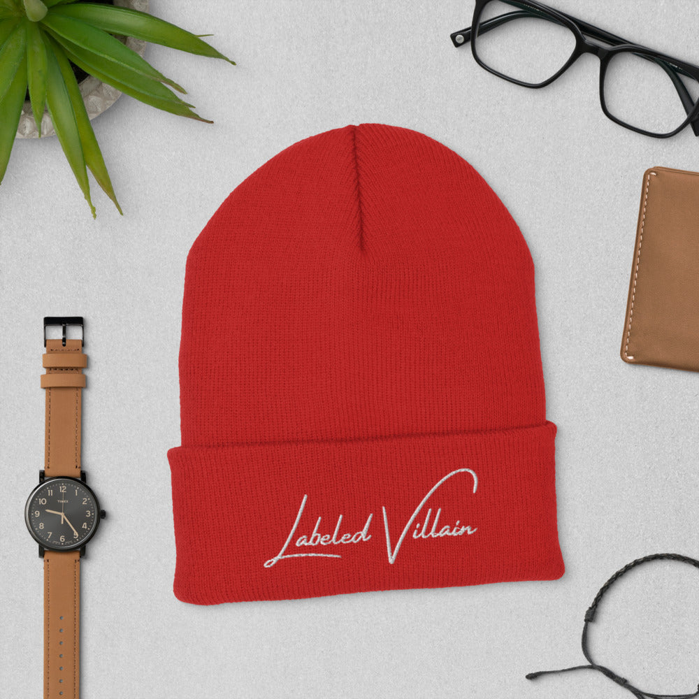 Labeled Villain Signature Cuffed Beanie