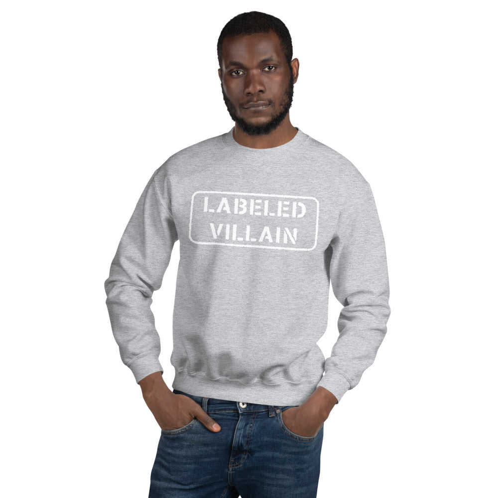 Labeled Villain Sweatshirt (White Stamp)