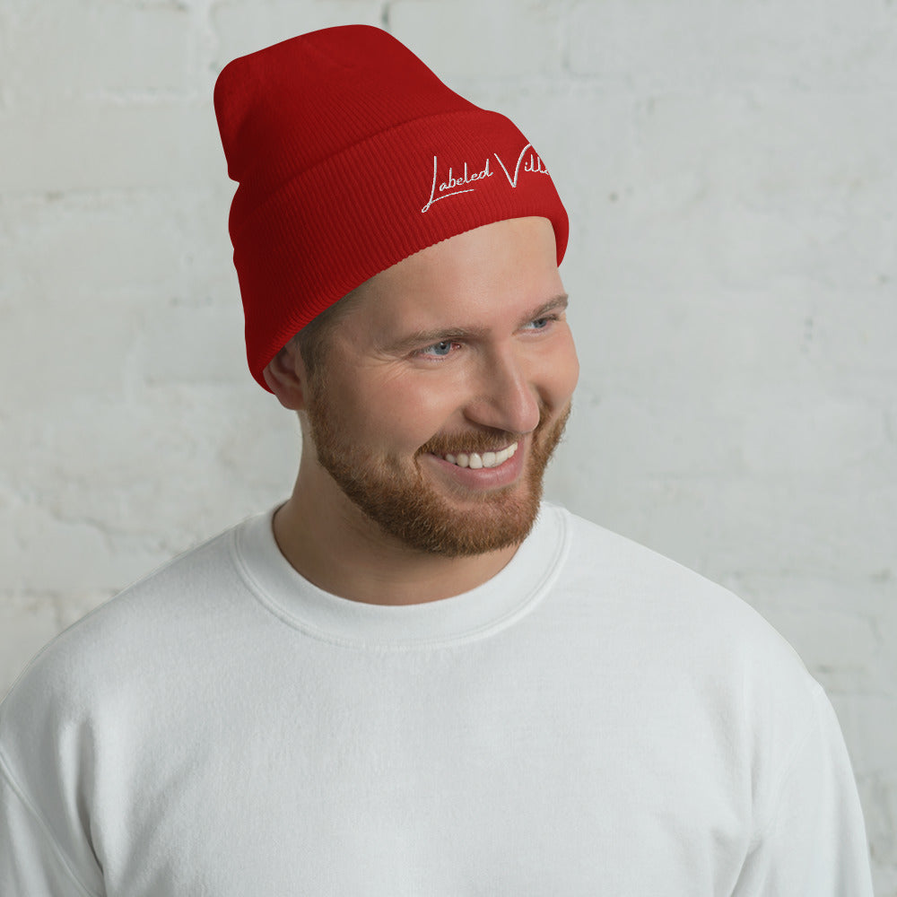 Labeled Villain Signature Cuffed Beanie