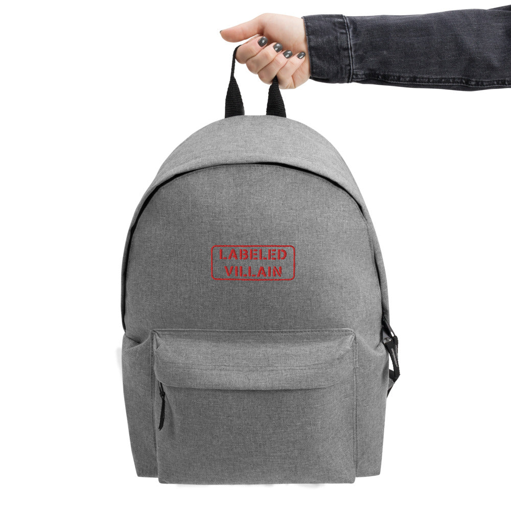 Labeled Villain Bookbag