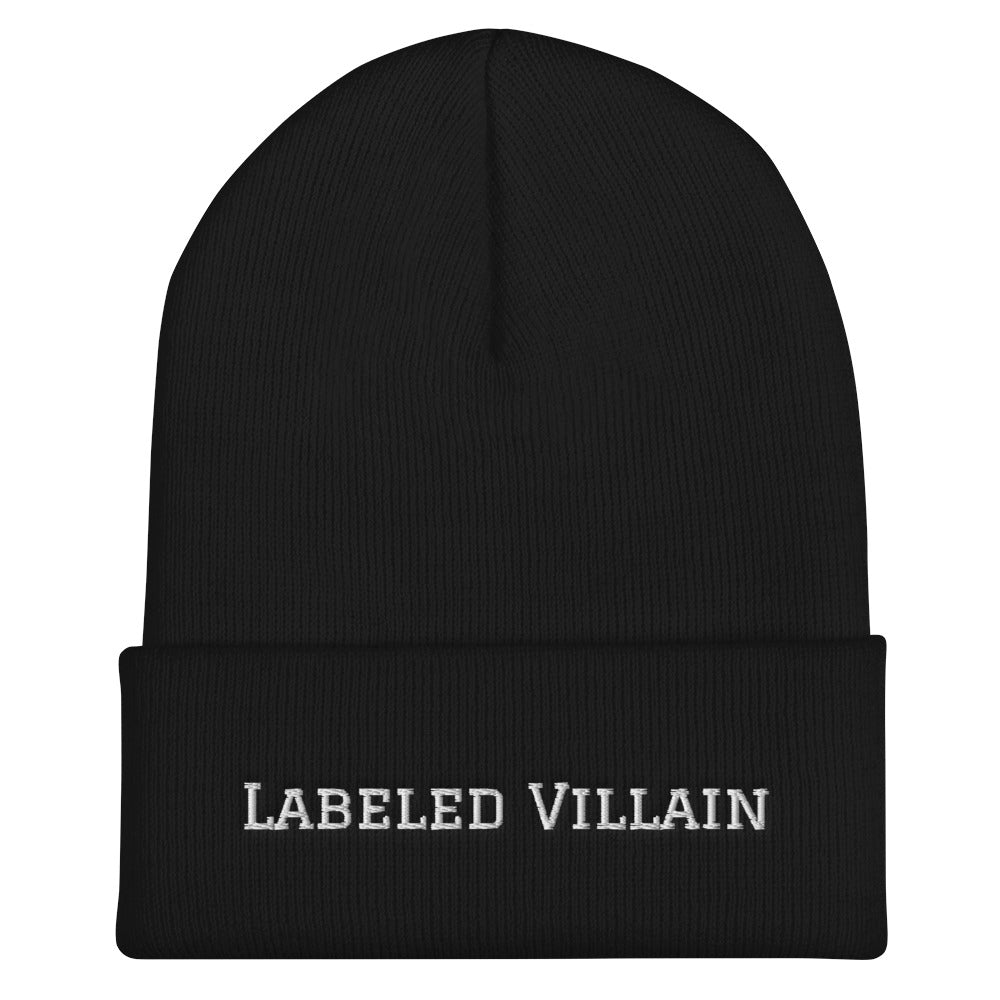 Labeled Villain Cuffed Beanie