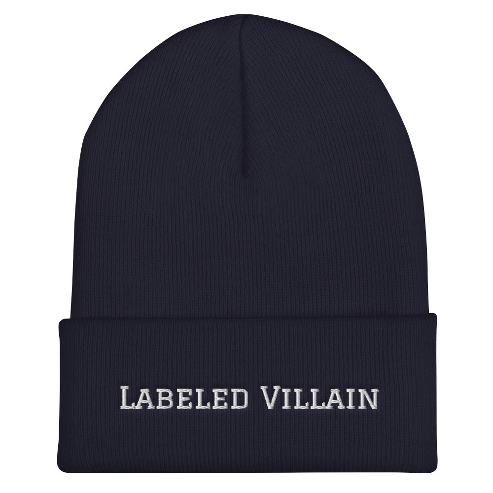 Labeled Villain Cuffed Beanie