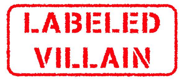 Labeled Villain stamp Logo