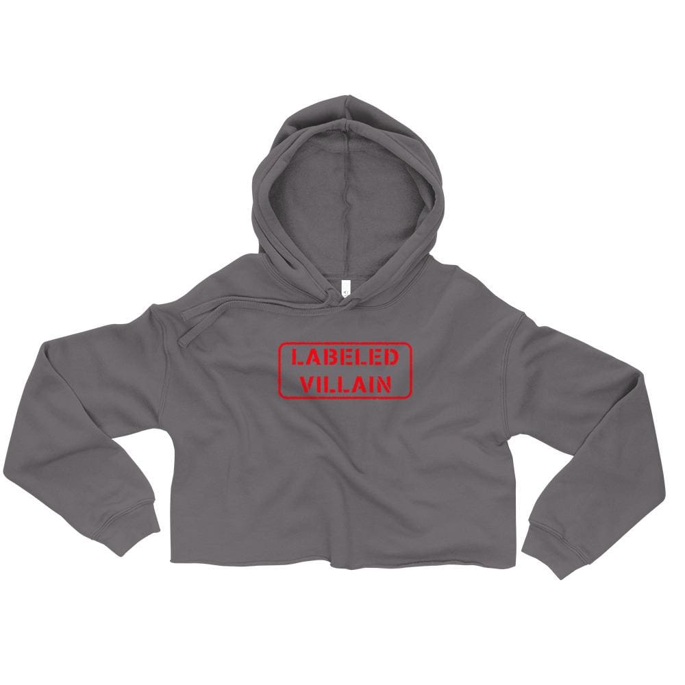 Crop Labeled Villain Hoodie - Storm / S - Hoodies