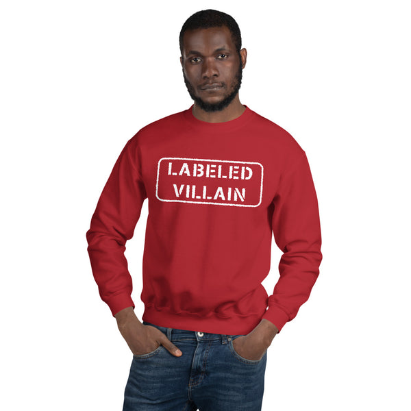 Labeled Villain Sweatshirt (White Stamp)