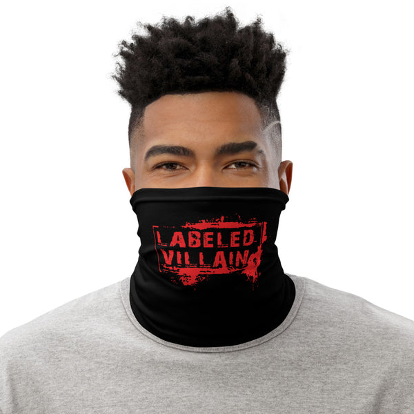 Mask up. This Labeled Villain neck gaiter is a versatile accessory that can be used as a face covering, headband, bandana, wristband, and neck warmer. Upgrade your accessory game and find a matching face shield for each of your outfits. A must have for your swag.