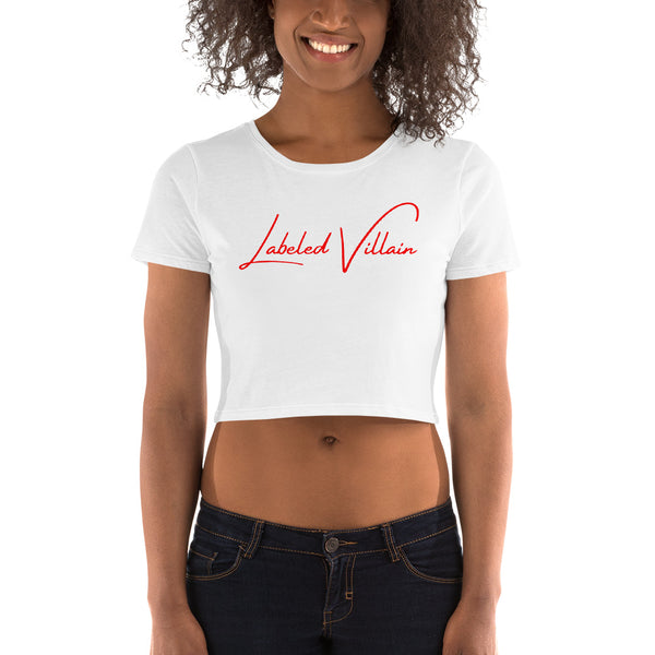 Labeled Villain (Signature) Red Crop Tee